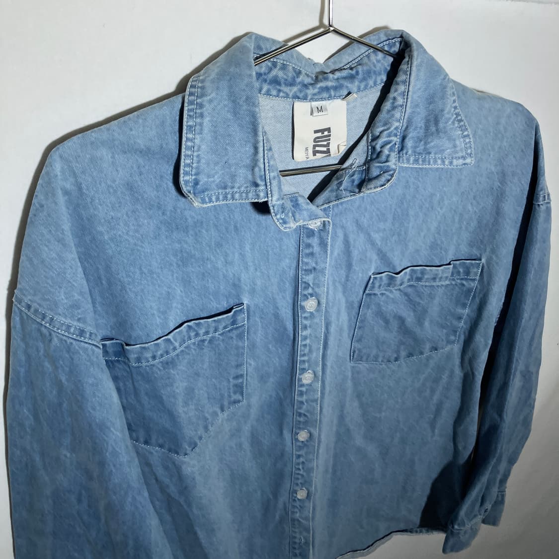 M)FUZZYKON 오버핏 데님셔츠 상품이미지2