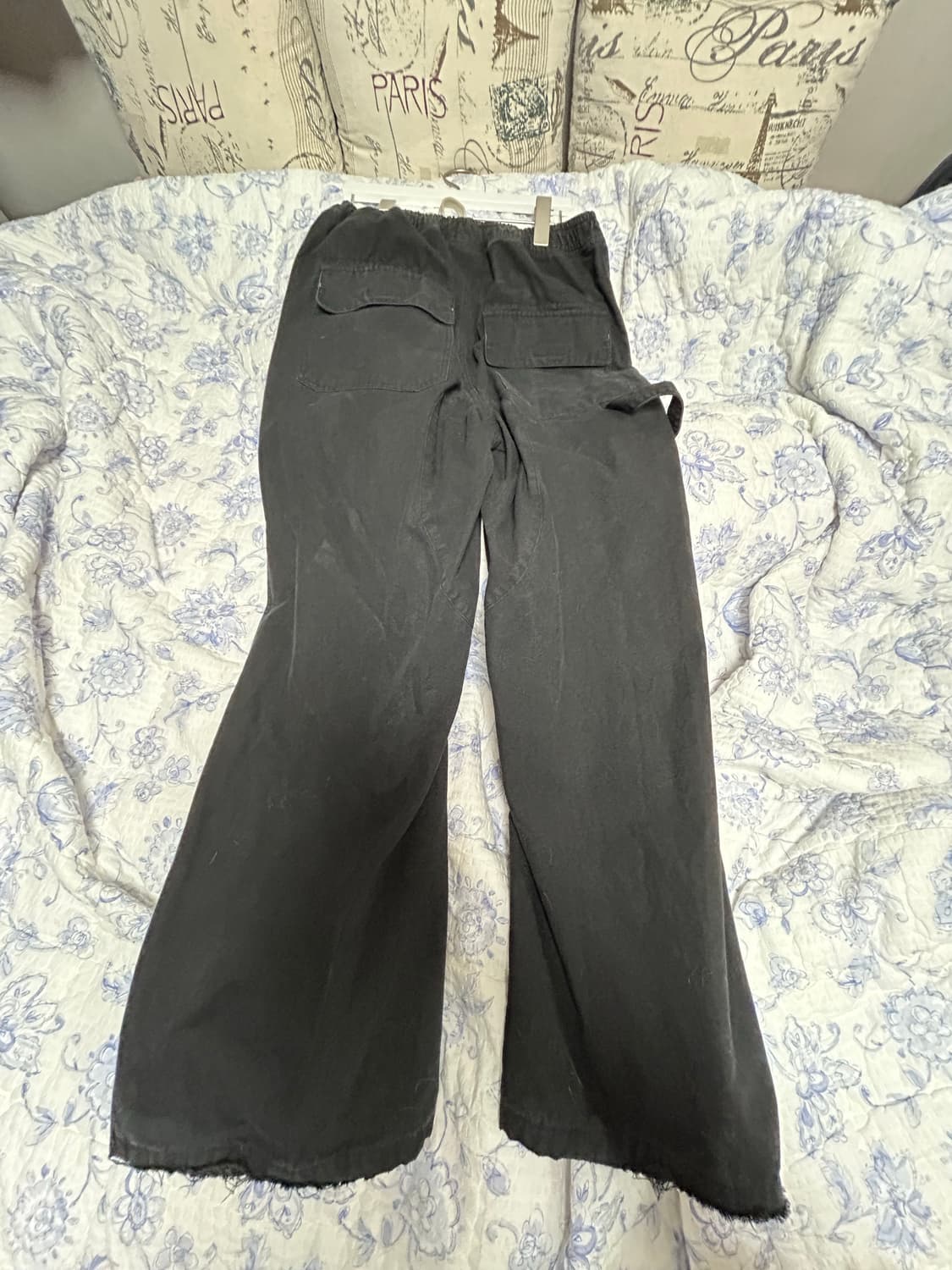 (3) 폴리테루 페인터 파자마 팬츠 블랙 상품이미지3