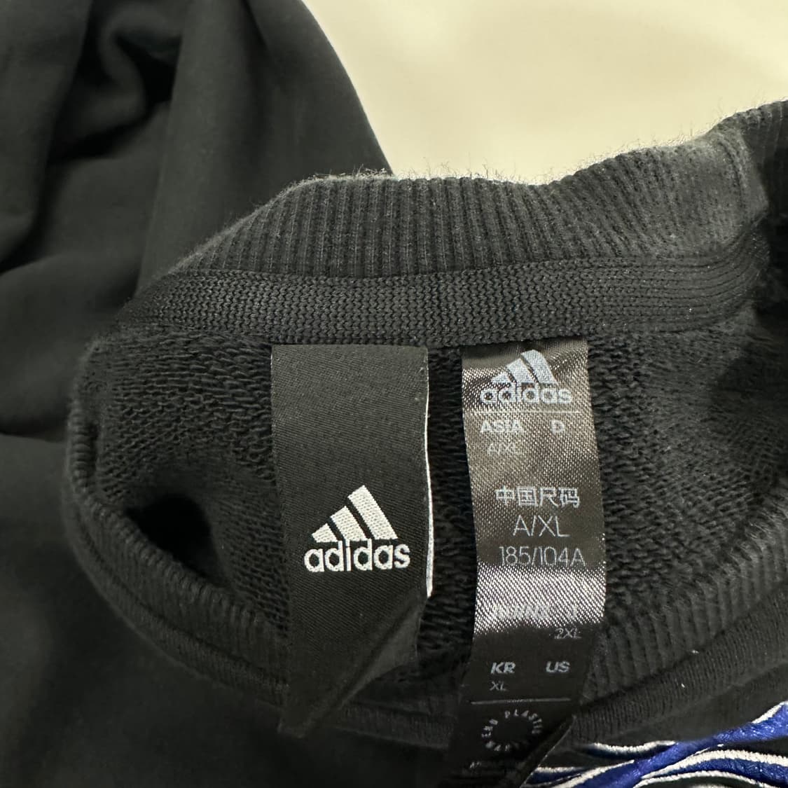 XL 아디다스 블랙 한글자수 오버핏 맨투맨 상품이미지4