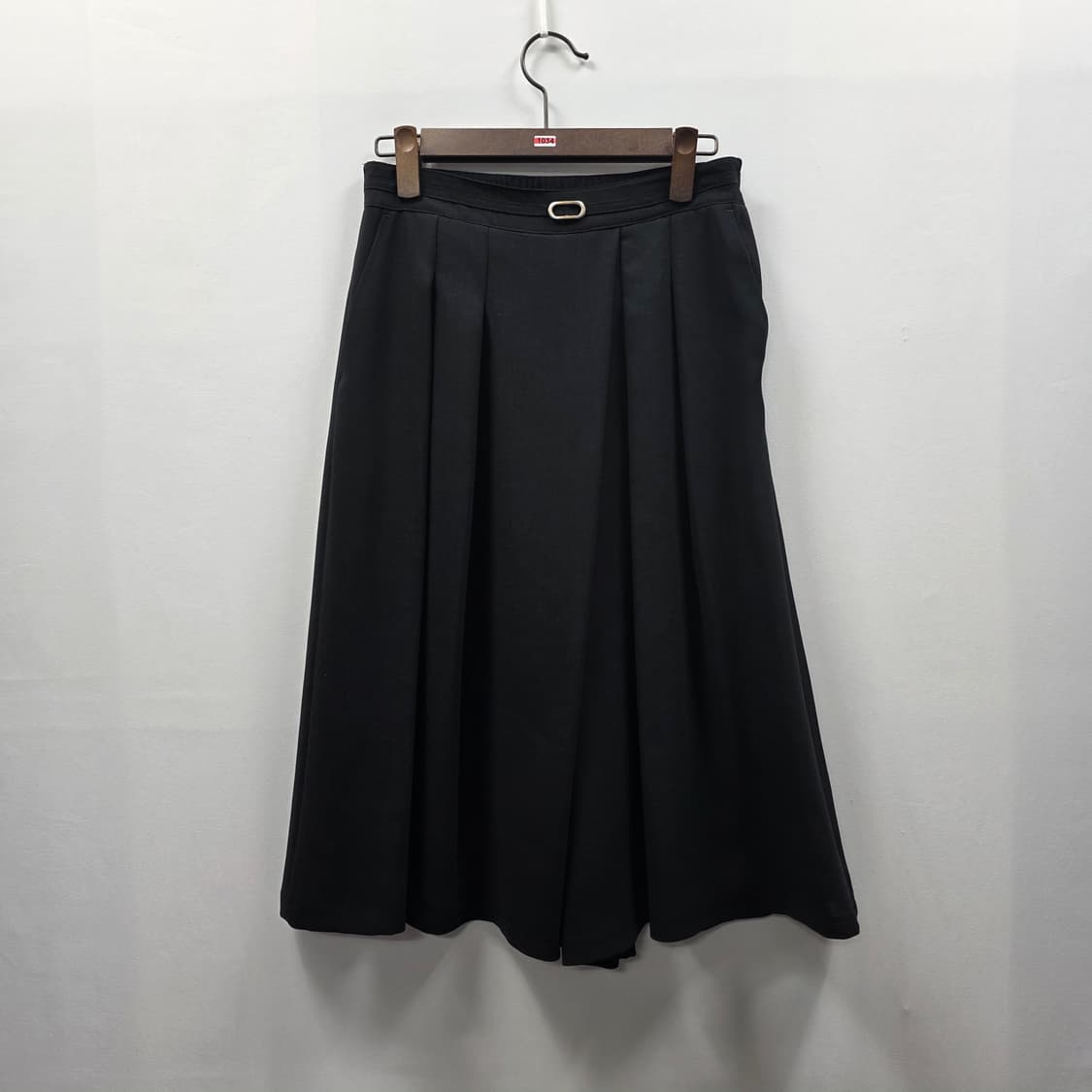 1034 [세루티] 블랙 플리츠 큐롯팬츠 와이드핏 예쁜 핏 / 55 상품이미지1