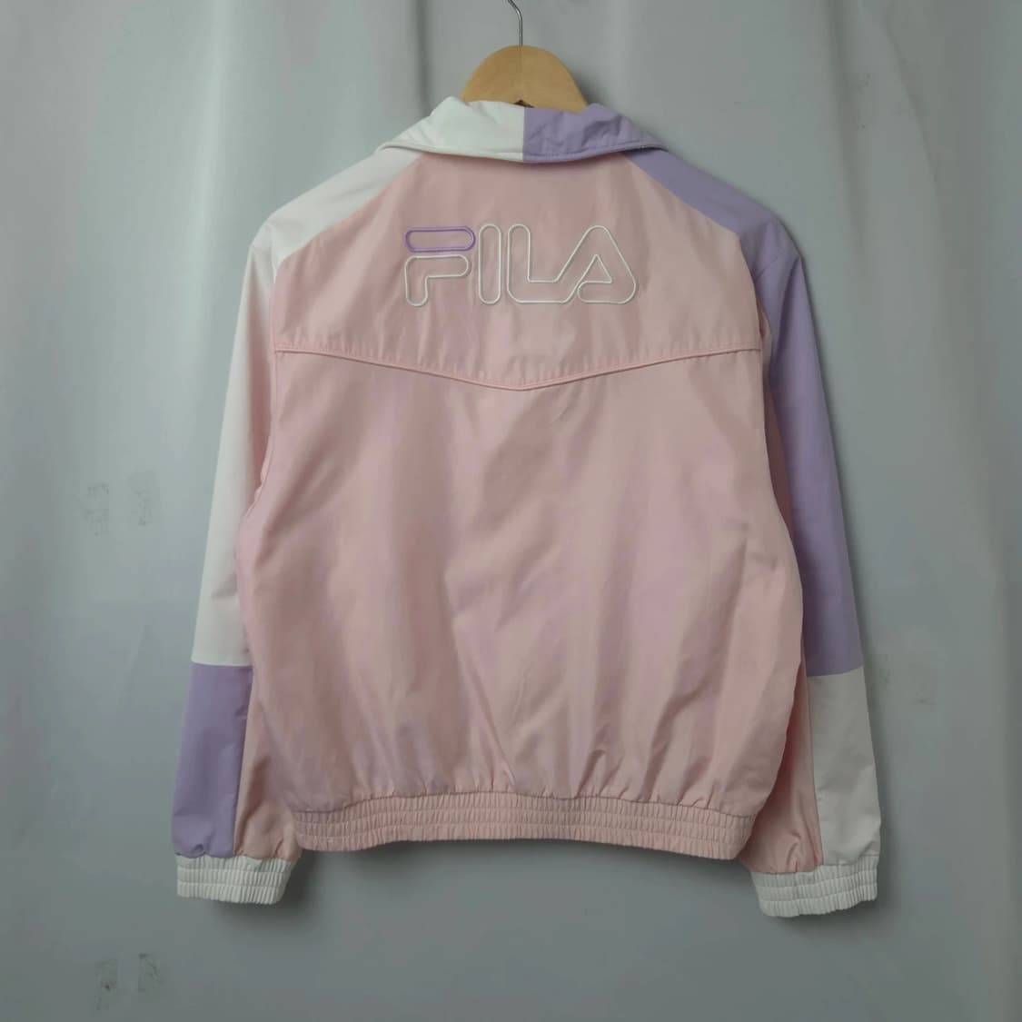 여S 휠라 헤리티지 배색 보라 핑크 바람막이 자켓 집업 상품이미지7