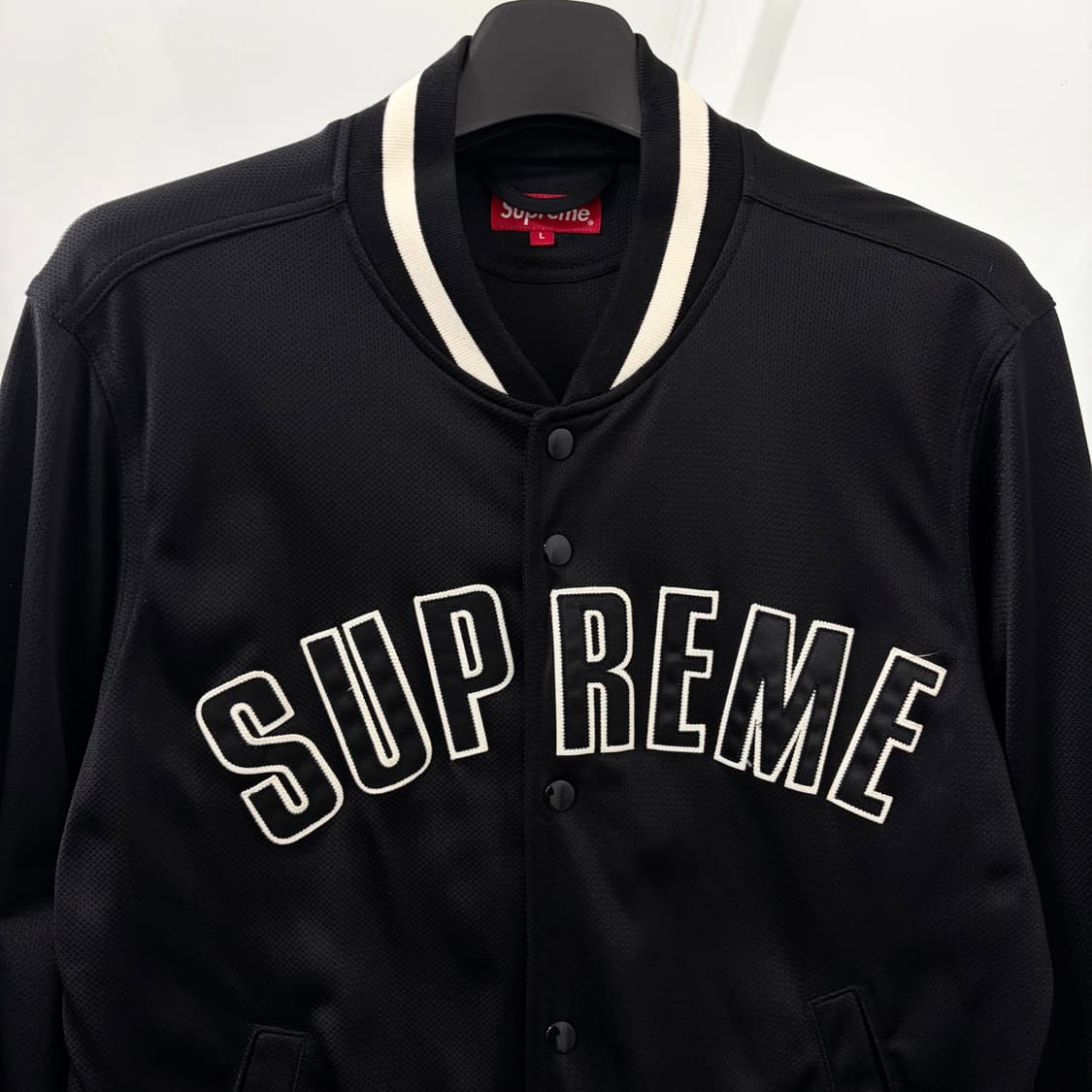 슈프림 빅로고 메쉬 바시티 자켓 상품이미지6