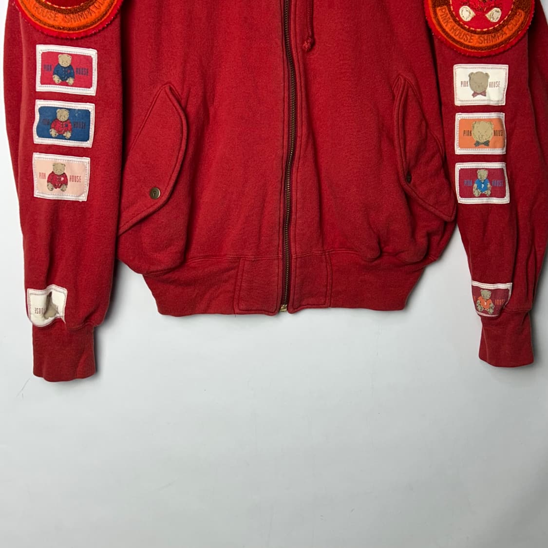 [PINK HOUSE] 핑크하우스 와펜 패치워크 후드집업 상품이미지3