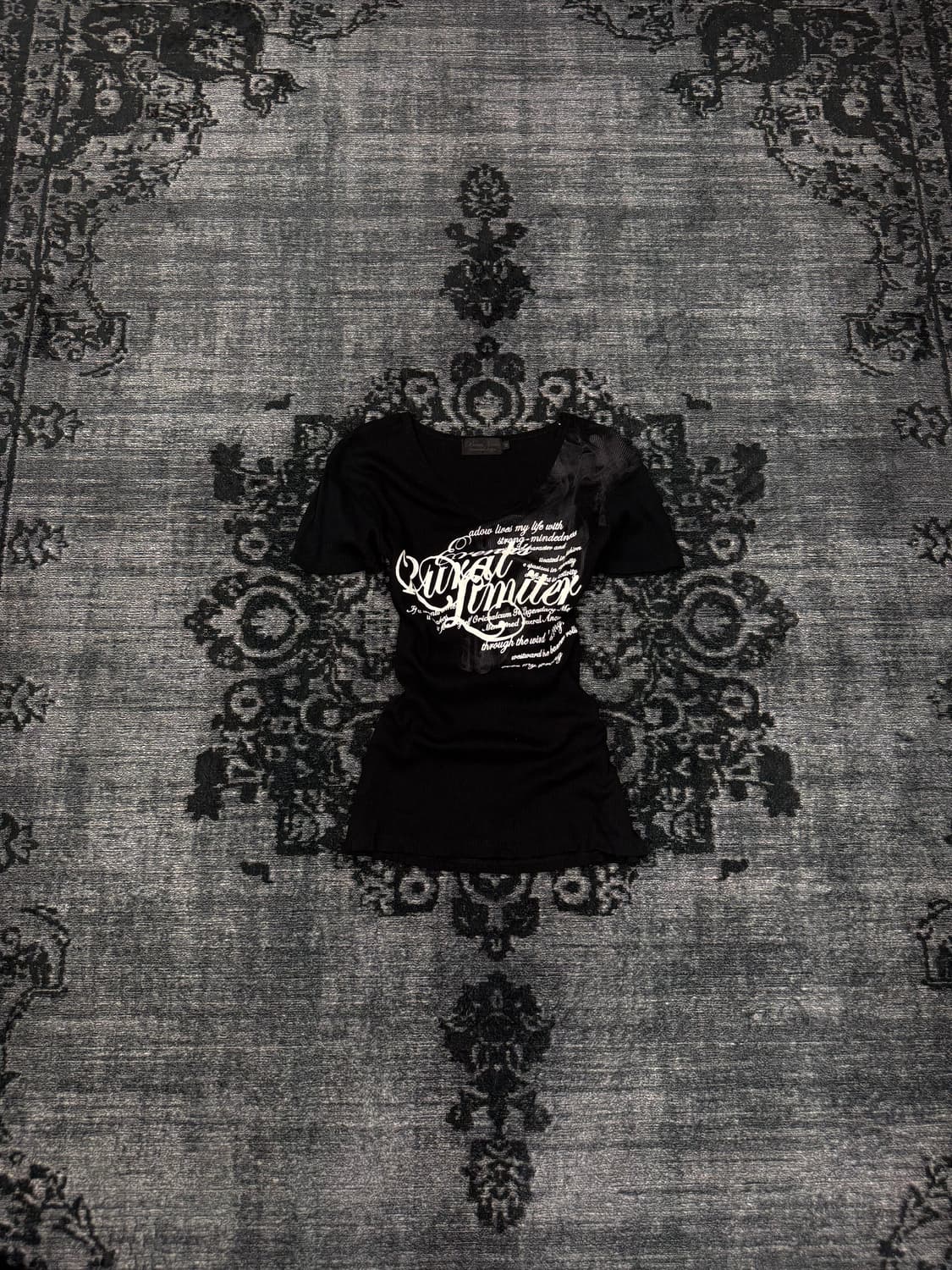 Beaumere 00s lettering ribbed top 상품이미지1