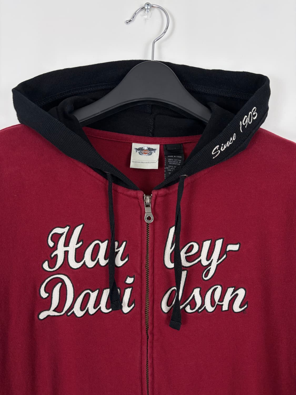 a108) 할리데이비슨 빅로고 후드집업 상품이미지2