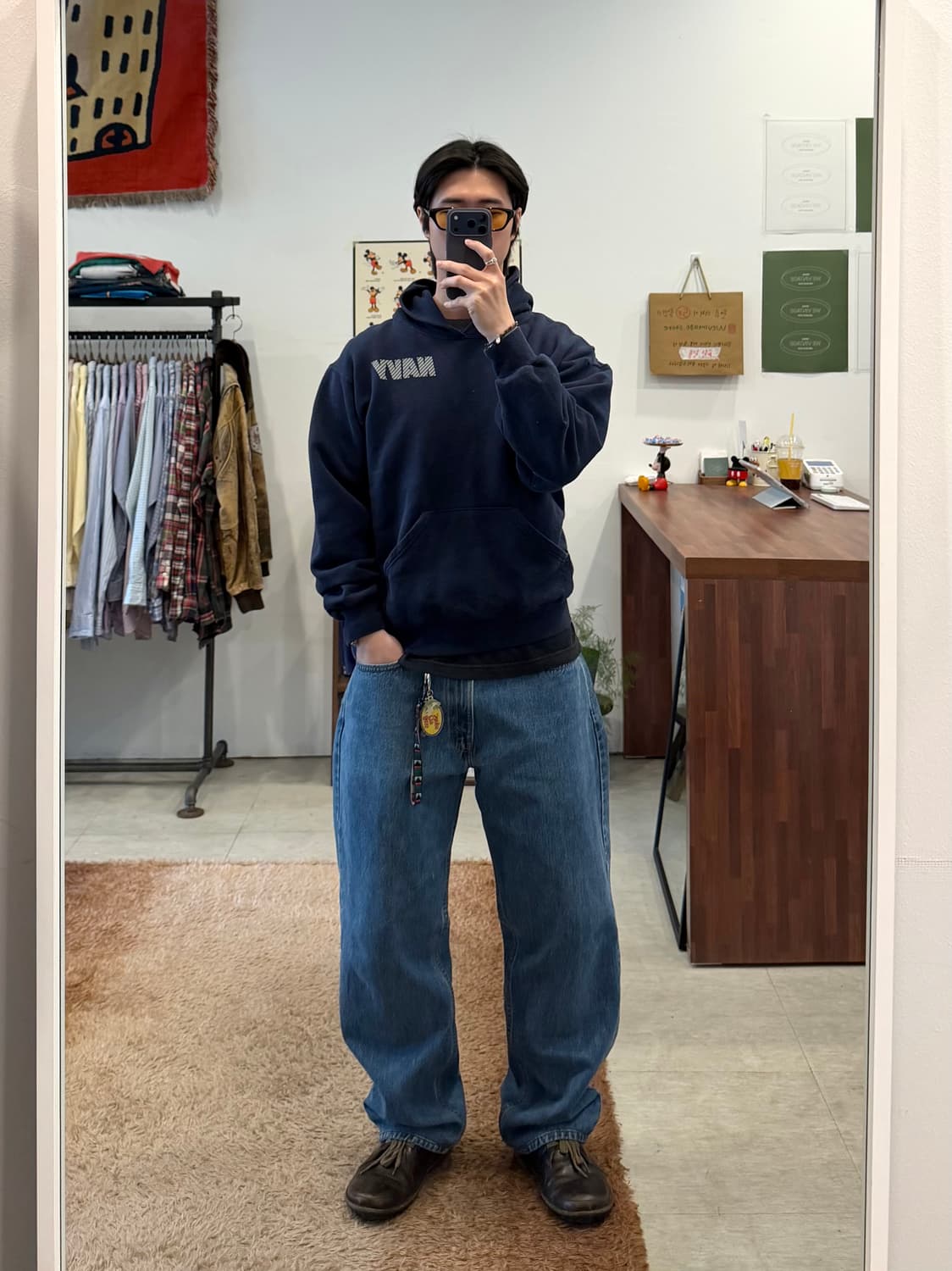 90s Soffee U.S.Navy 미해군 스웻 후드 (USA) 상품이미지2