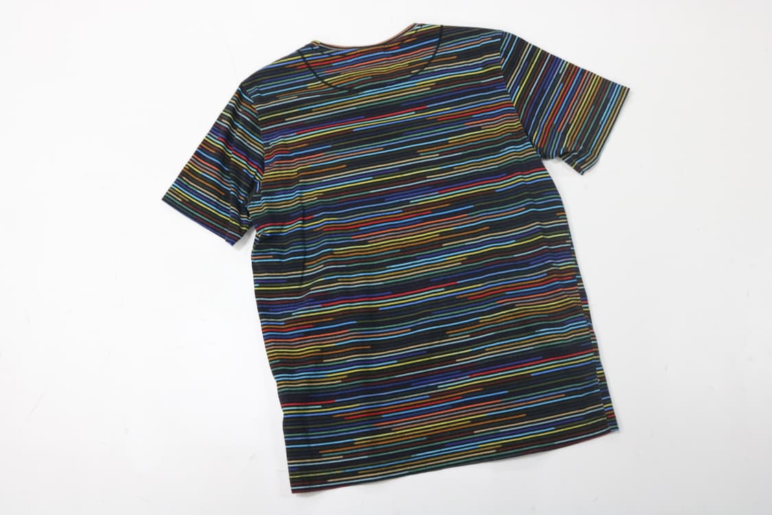 폴스미스 Paul Smith 멀티 컬러 호리존탈 스트라이프 반팔 티셔츠 상품이미지6
