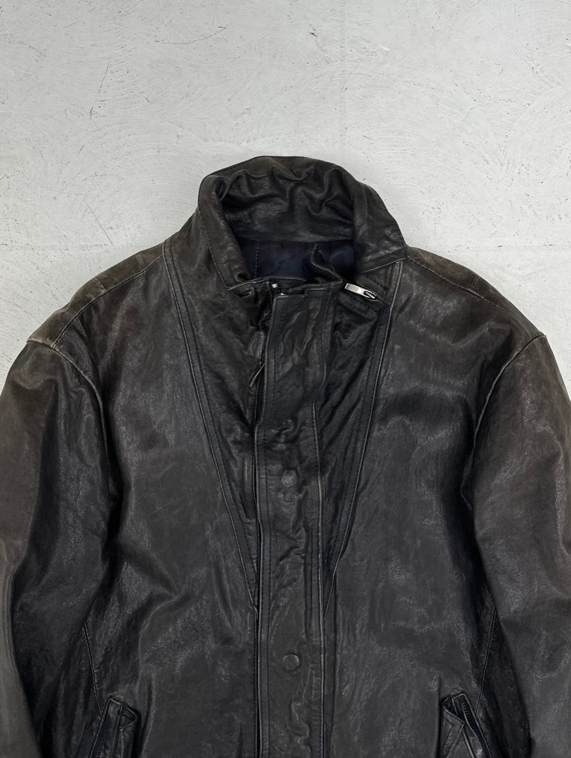  WOOYOUNGMI NECK ZIP LEATHER JACKET 상품이미지8