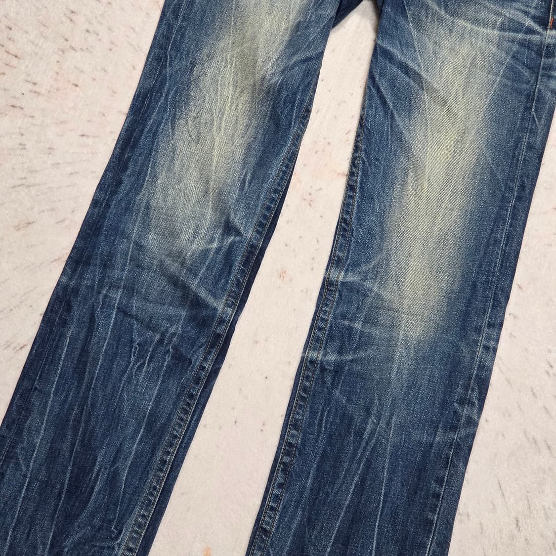 빈티지 워싱 애니멀 패턴 스트레이트핏 데님 팬츠 상품이미지6