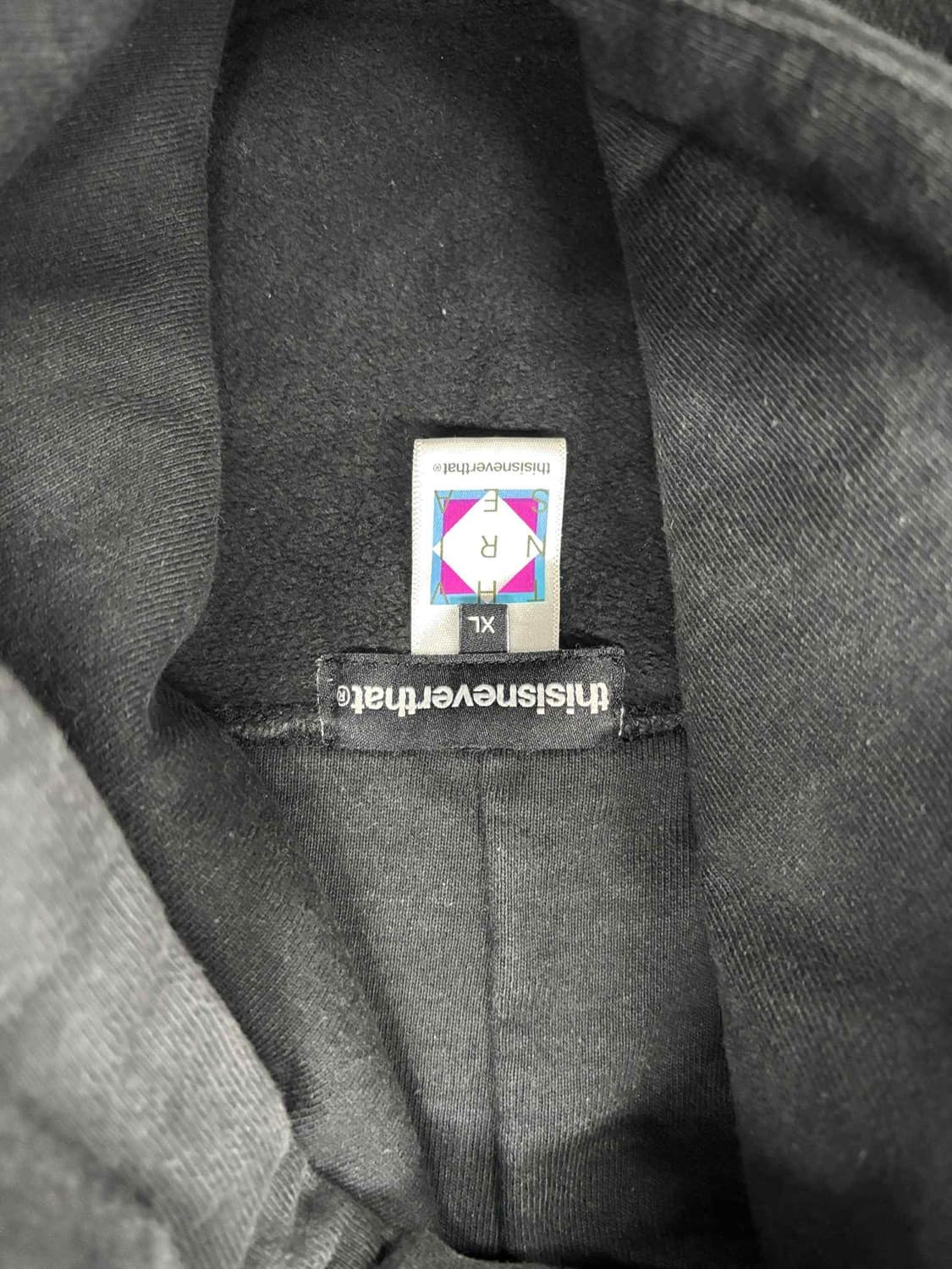 디스이즈네버뎃 시그니처 박스로고 블랙 스웨트셔츠 후드티(XL) 상품이미지4