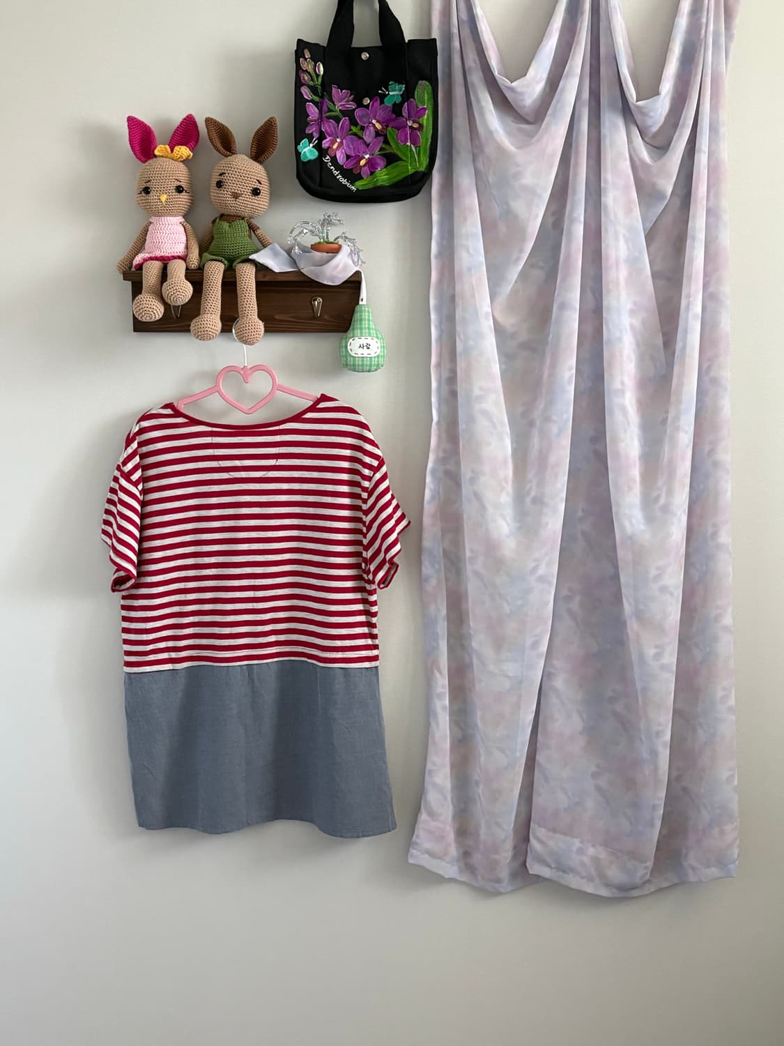 핑크 단가라 원피스 상품이미지3