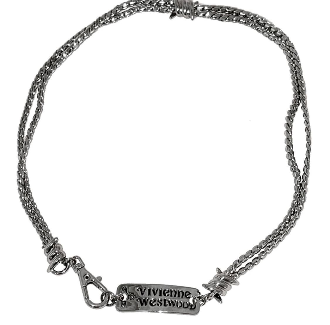 비비안웨스트우드 남녀공용 체인 로프 초커 로고 목걸이 오네갸루 펑크 상품이미지2