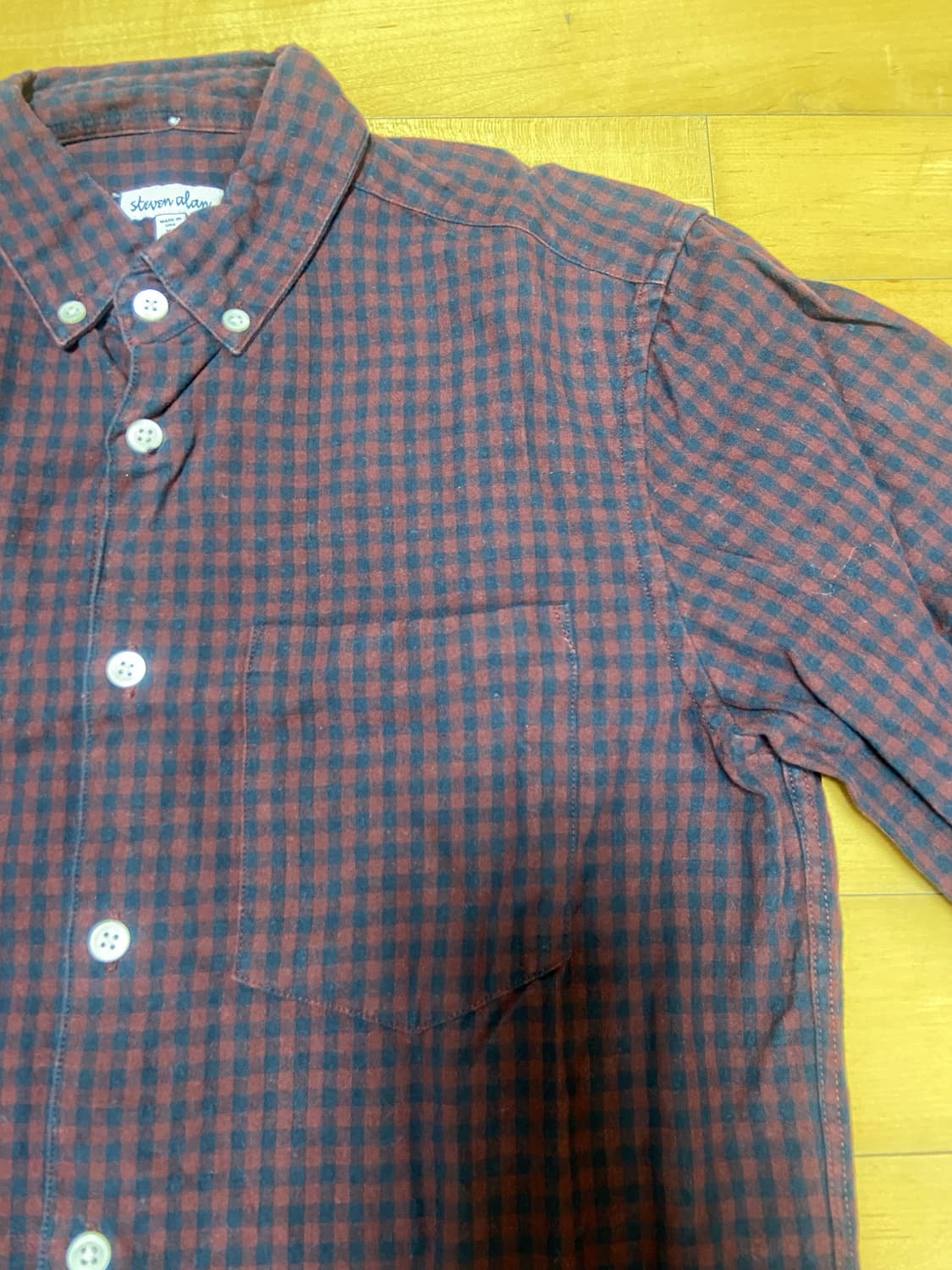 Steven Alan 면 체크셔츠  XS 상품이미지5