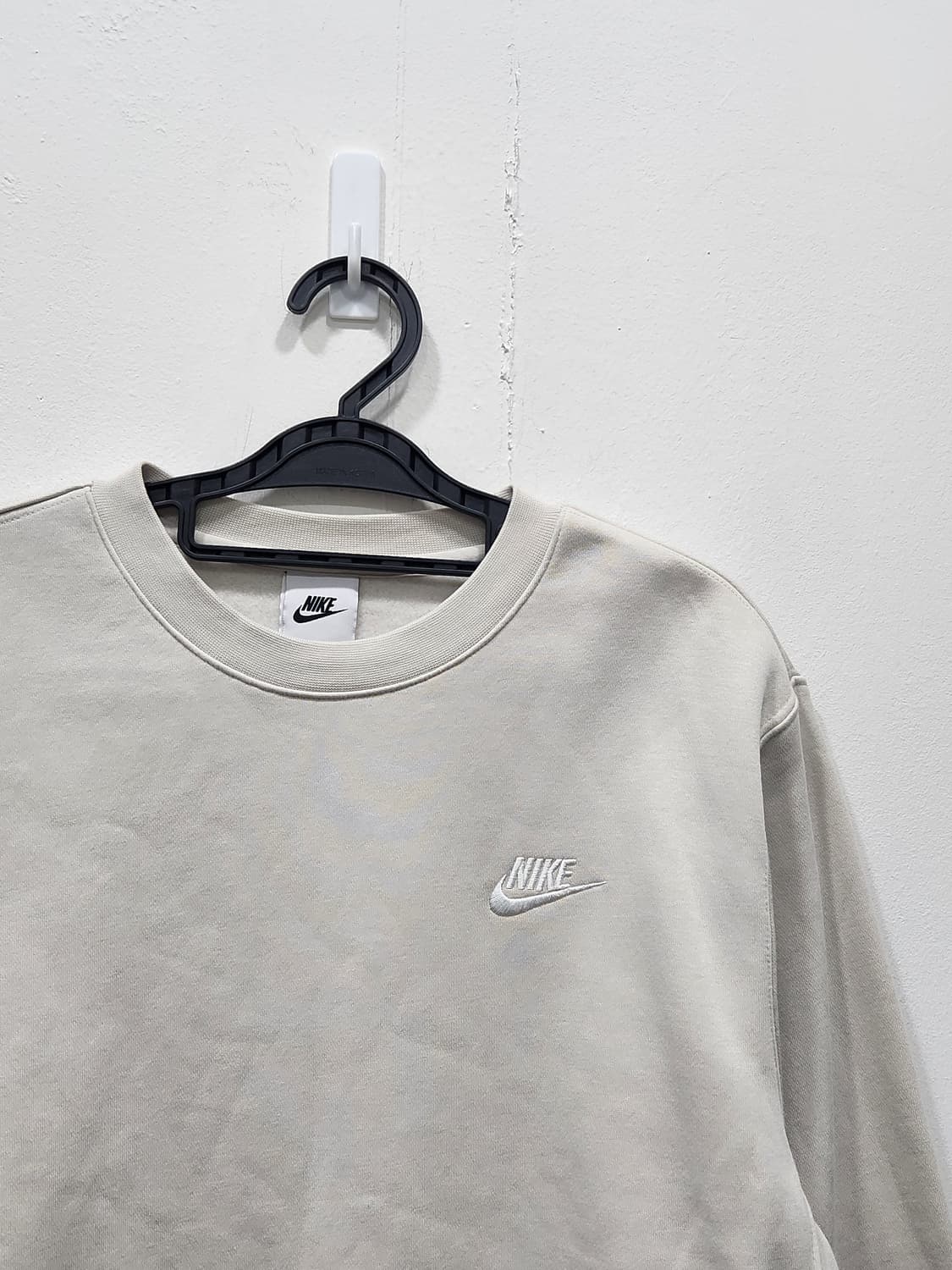 나이키 기모 맨투맨 아이보리 남녀공용 S사이즈 상품이미지3