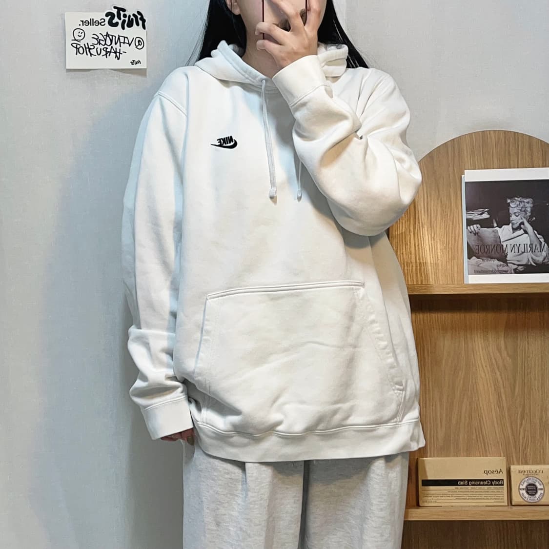 [정품] 나이키 화이트 푸츄라 후드티 [ XL ] 상품이미지2