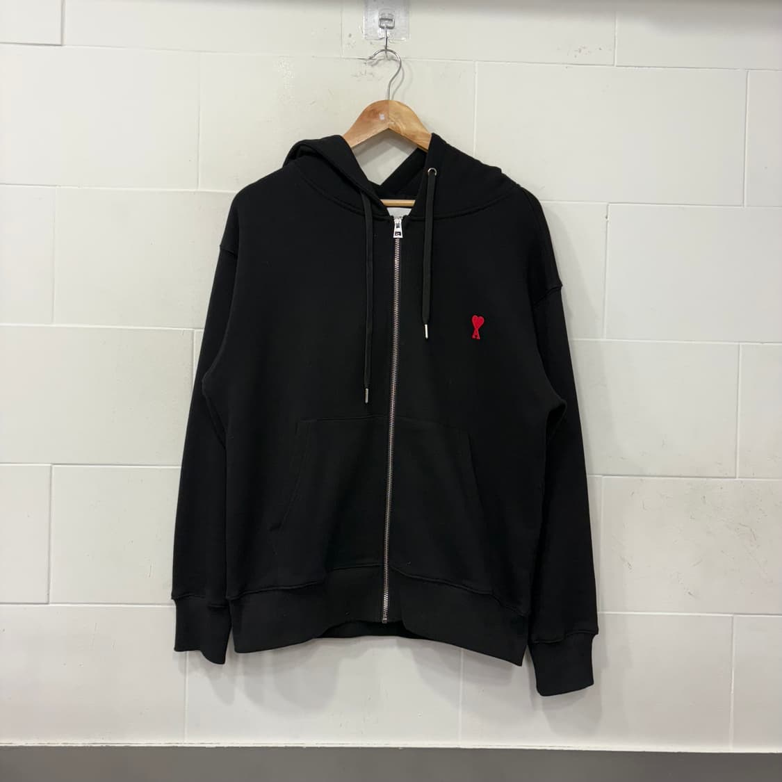 아미 스몰하트 로고 후드집업 상품이미지1