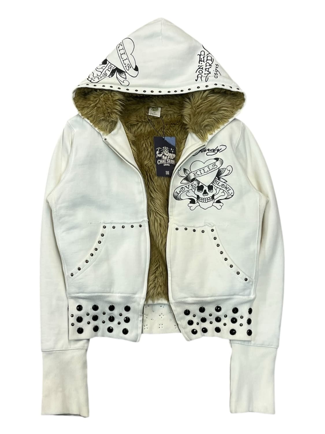 에드하디 큐빅 올드스쿨 타투 퍼 후드집업 아이보리 #csz2073 상품이미지3