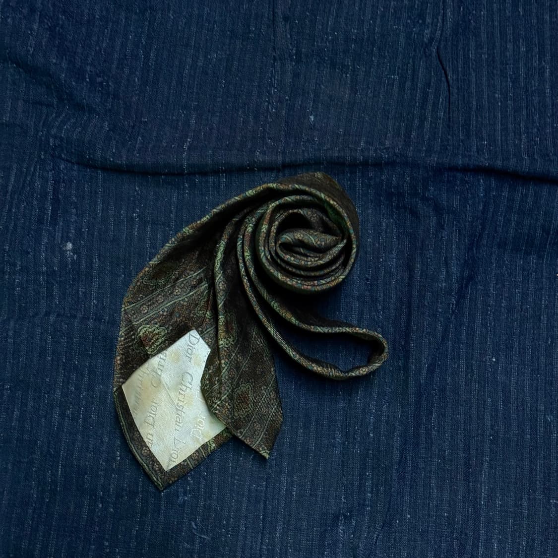 90‘s 크리스찬 디올 패턴 코튼 타이 상품이미지3