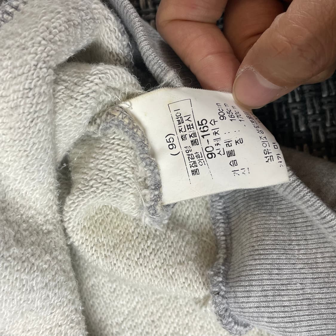 JEANS 그레이 로고 후드 집업 95 상품이미지5