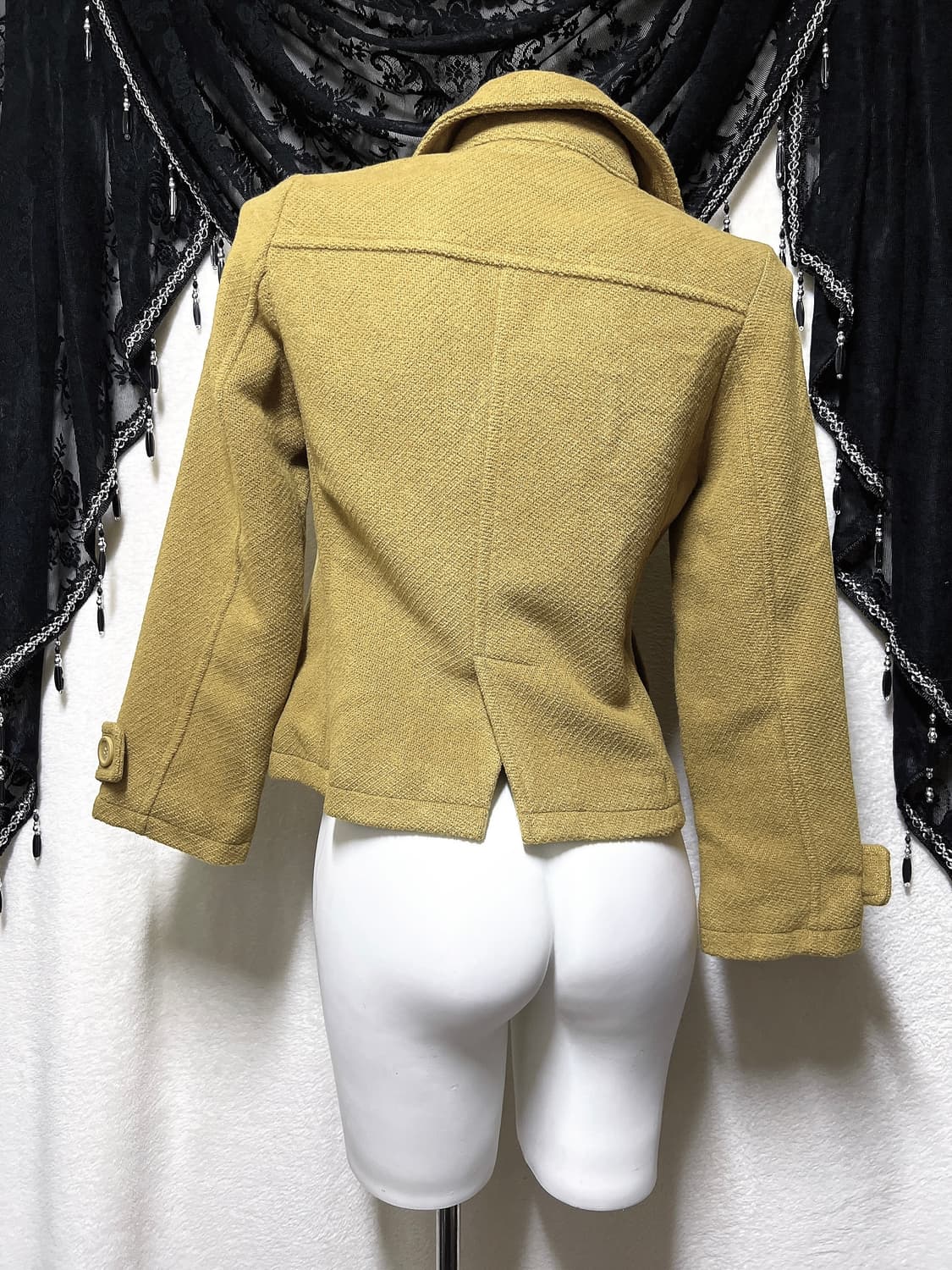 라떼갸루 로맨틱 로걀 올리브 브라운 더블버튼 울 숏코트 자켓 너드 핀터 상품이미지8