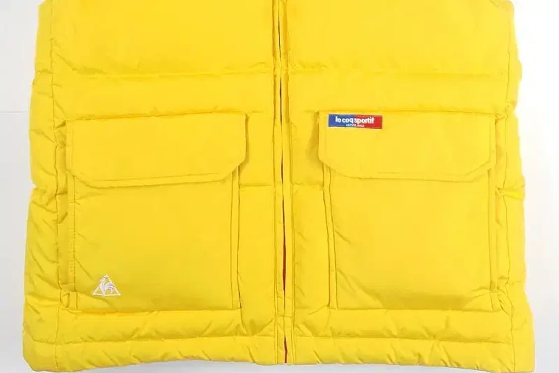 르꼬끄 LECOQ SPORTIF 덕다운 패딩 조끼 옐로우 3400037 상품이미지4