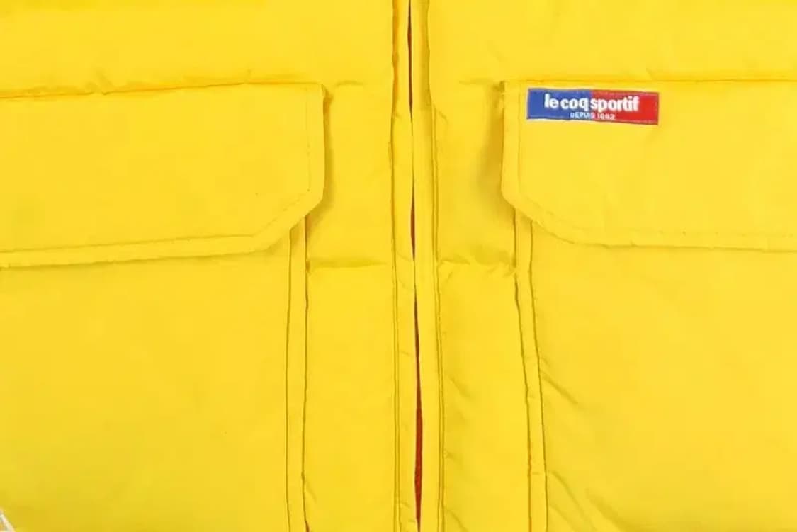 르꼬끄 LECOQ SPORTIF 덕다운 패딩 조끼 옐로우 3400037 상품이미지5