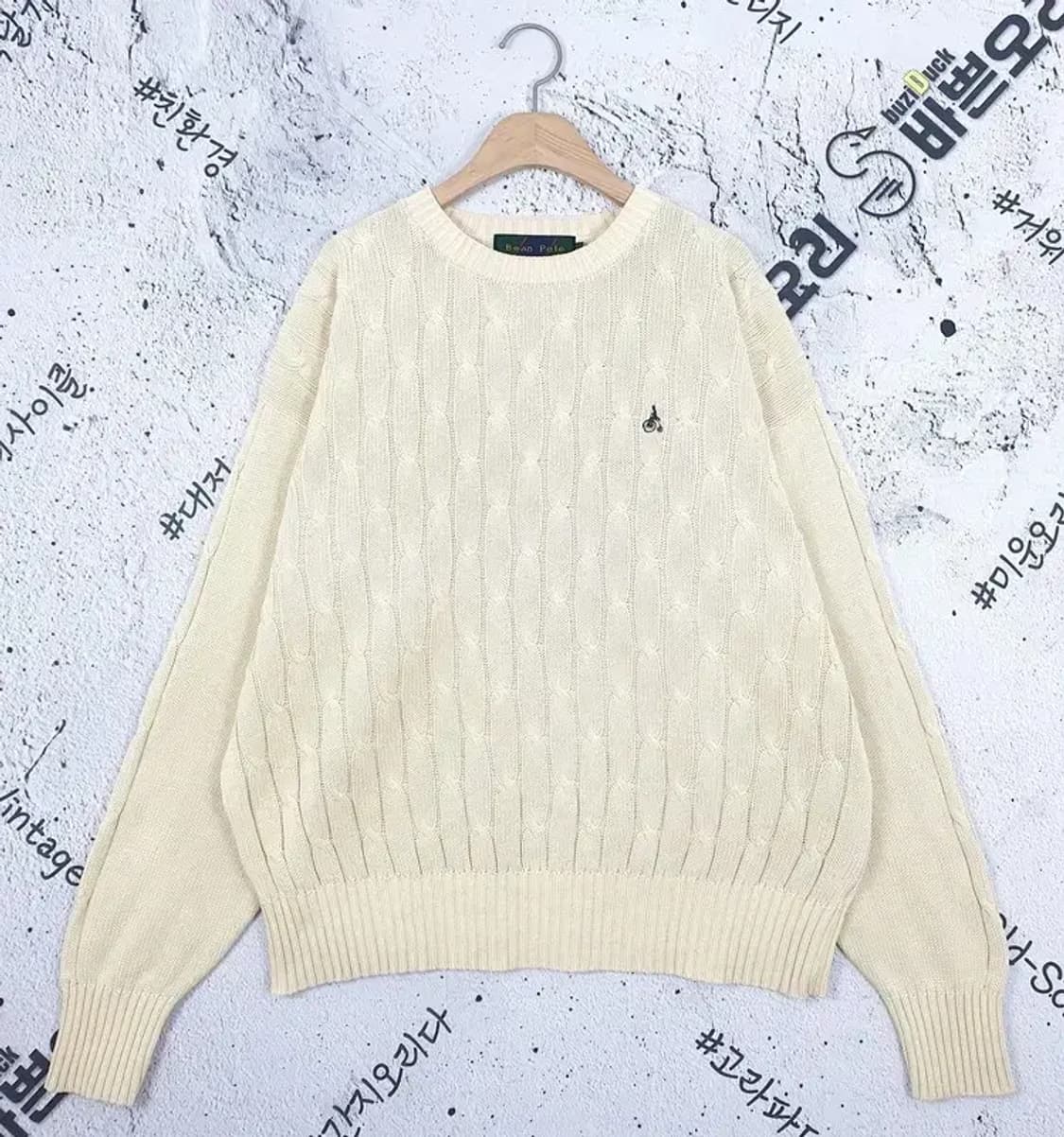 빈폴 BEANPOLE 꽈배기 니트 옐로우 2400001 상품이미지1