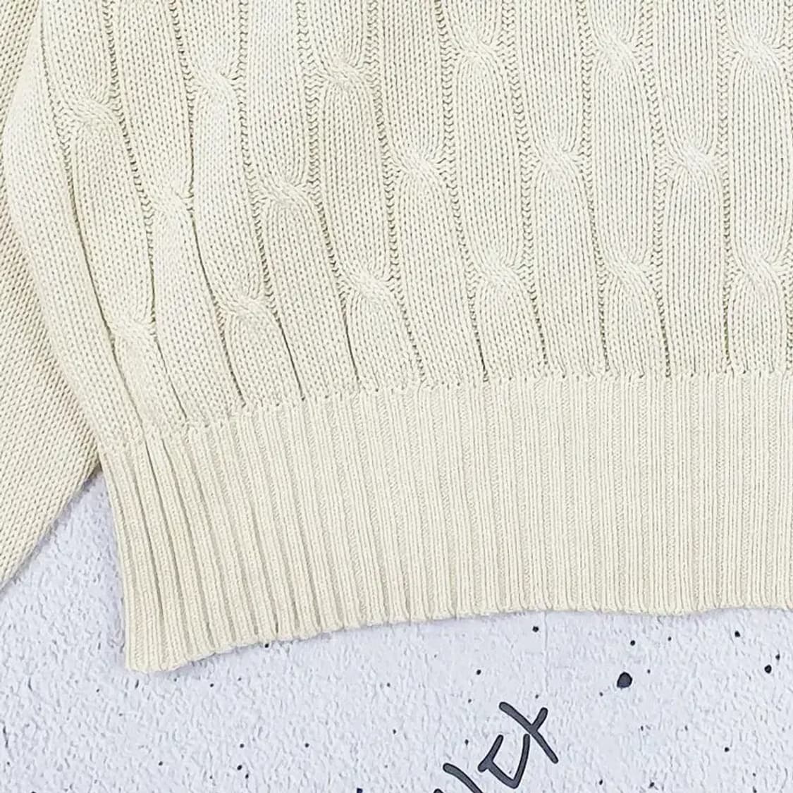 빈폴 BEANPOLE 꽈배기 니트 옐로우 2400001 상품이미지4