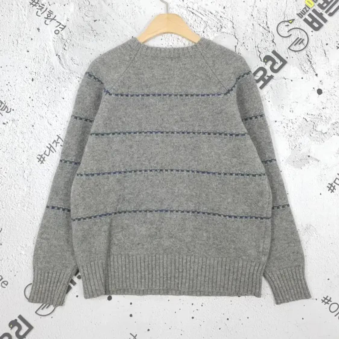 빈폴 BEANPOLE 스트라이프 니트 라이트 그레이 2400009 상품이미지2