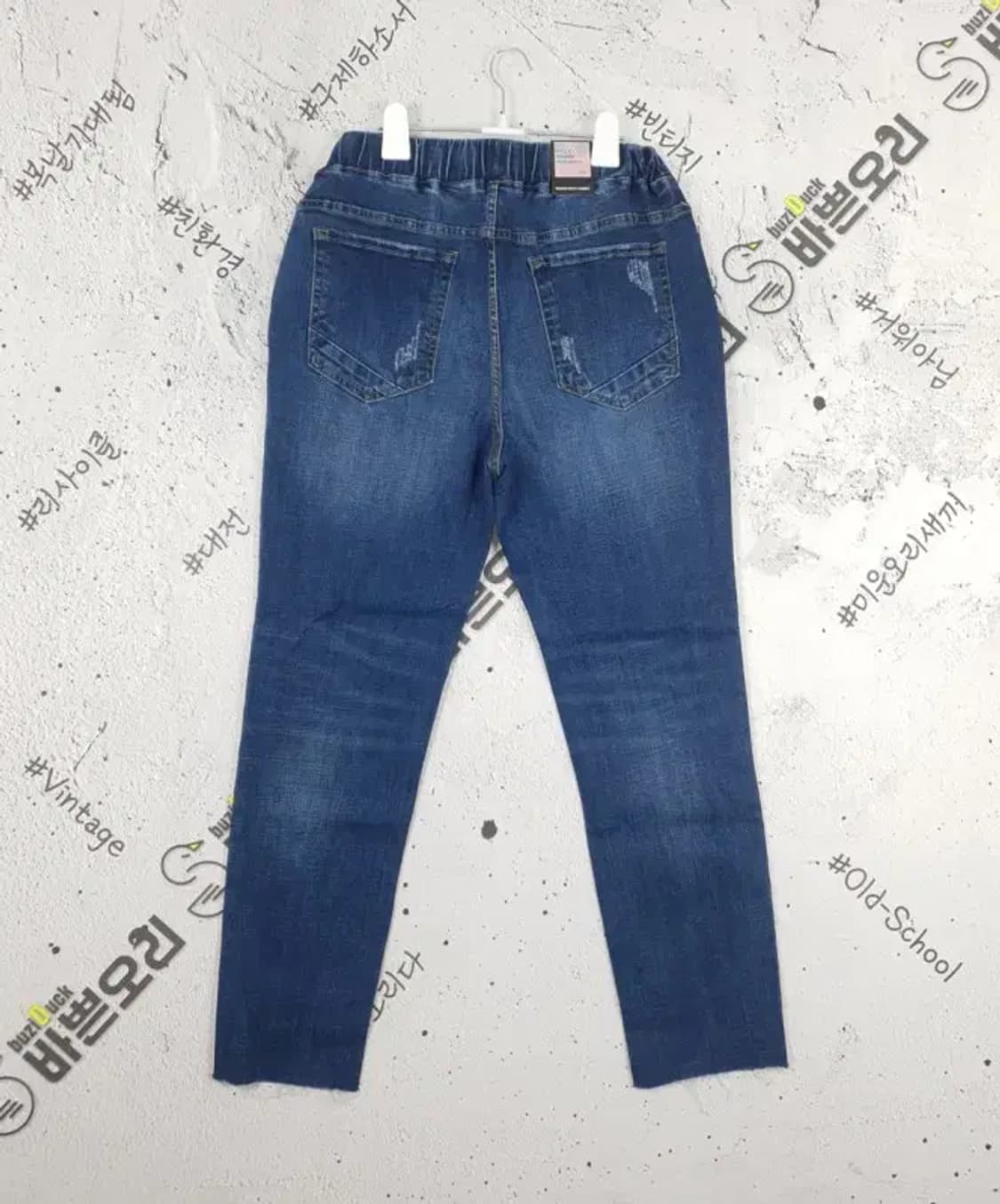 [새상품] DMOK 밴드 찢청 청바지 진청 4100032 상품이미지2