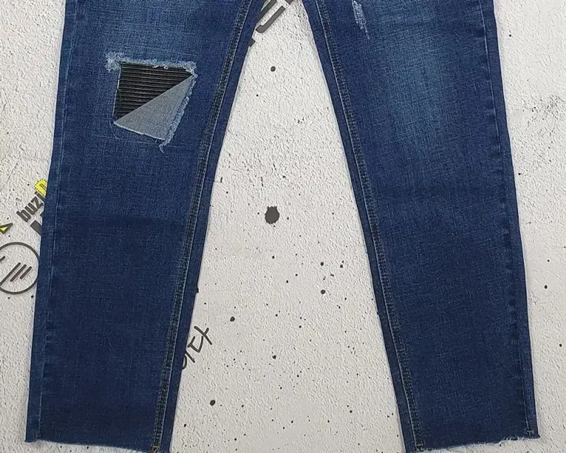 [새상품] DMOK 밴드 찢청 청바지 진청 4100032 상품이미지5