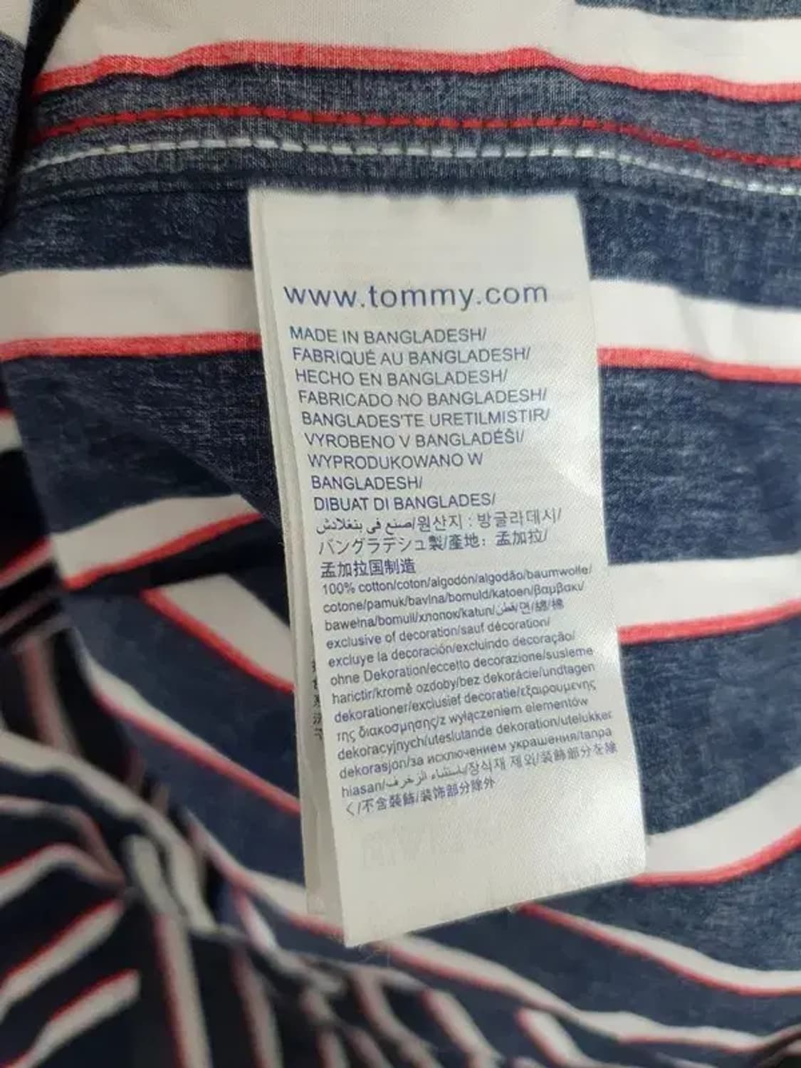타미힐피거 TOMMY 셔츠 스트라이프 네이비 1100007 상품이미지10