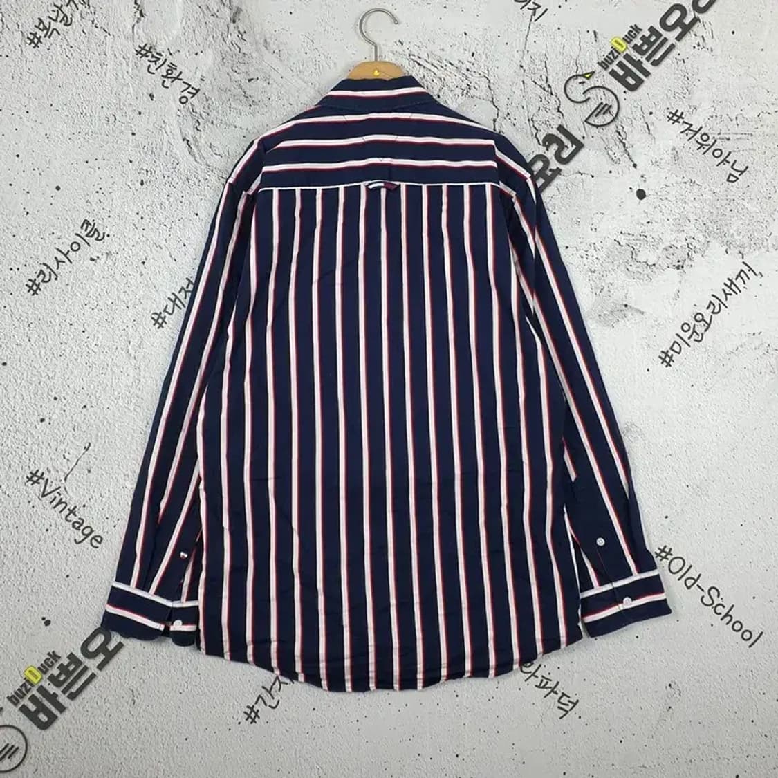 타미힐피거 TOMMY 셔츠 스트라이프 네이비 1100007 상품이미지2