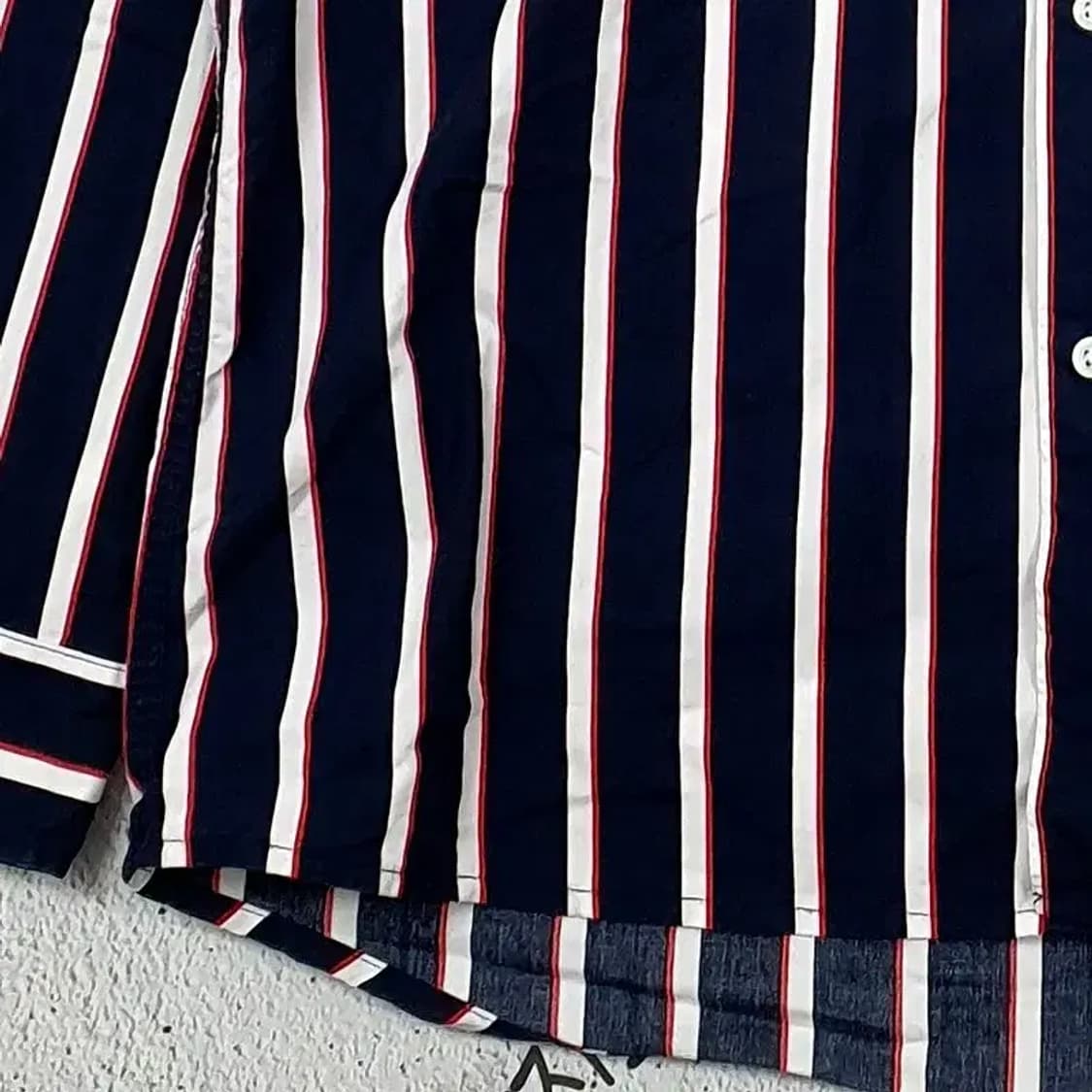 타미힐피거 TOMMY 셔츠 스트라이프 네이비 1100007 상품이미지6