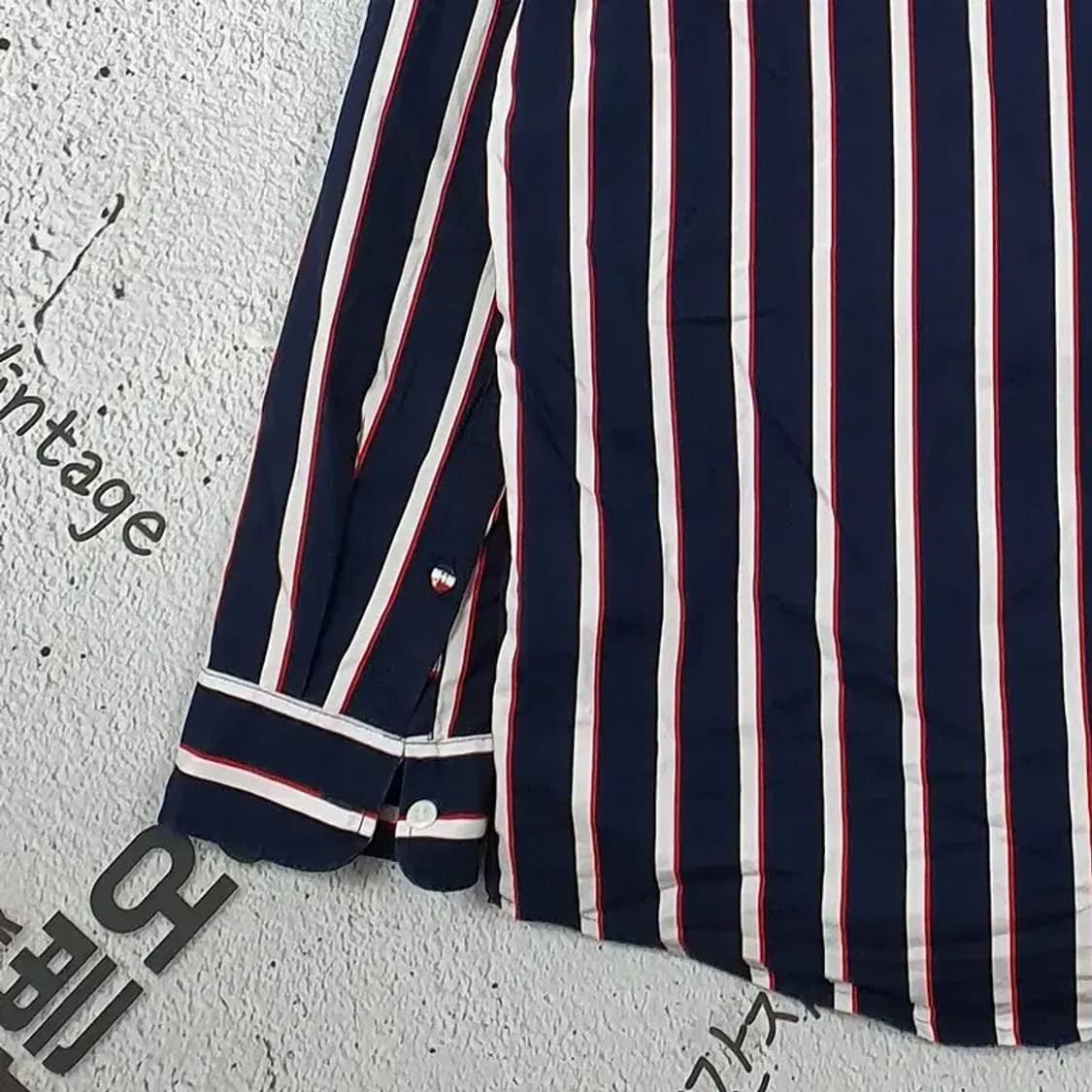 타미힐피거 TOMMY 셔츠 스트라이프 네이비 1100007 상품이미지7