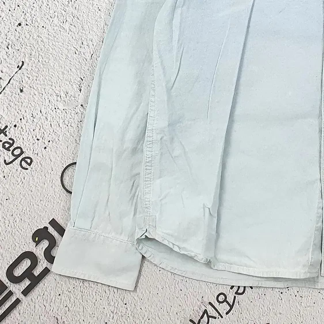 라코스테 LACOSTE 헨리넥 셔츠 빈티지 연청 1100009 상품이미지5