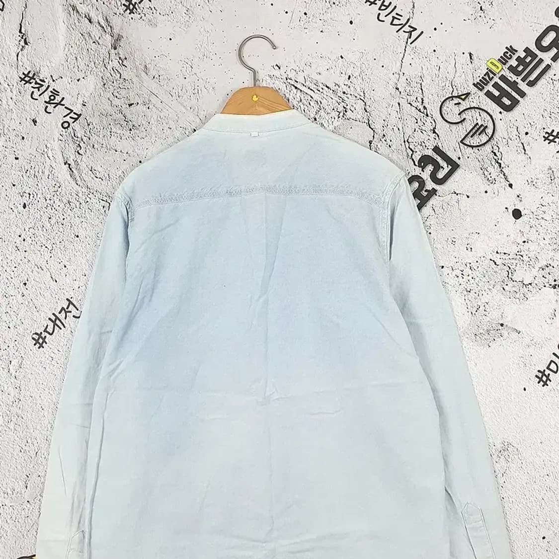 라코스테 LACOSTE 헨리넥 셔츠 빈티지 연청 1100009 상품이미지6