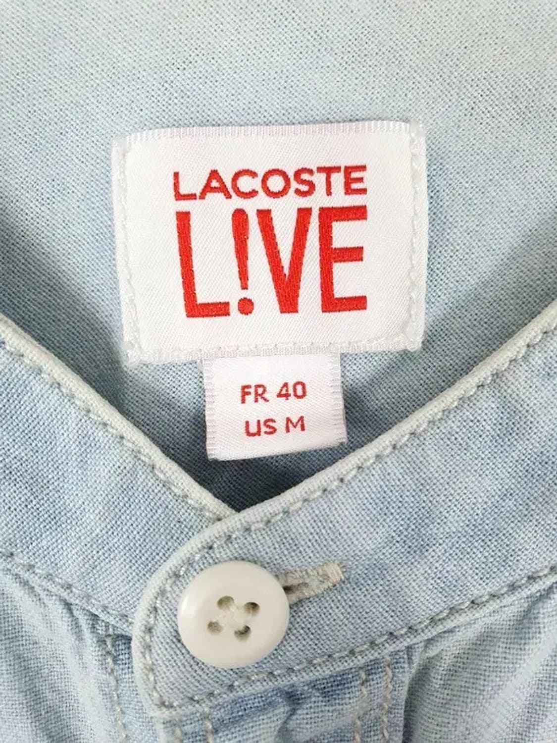 라코스테 LACOSTE 헨리넥 셔츠 빈티지 연청 1100009 상품이미지8