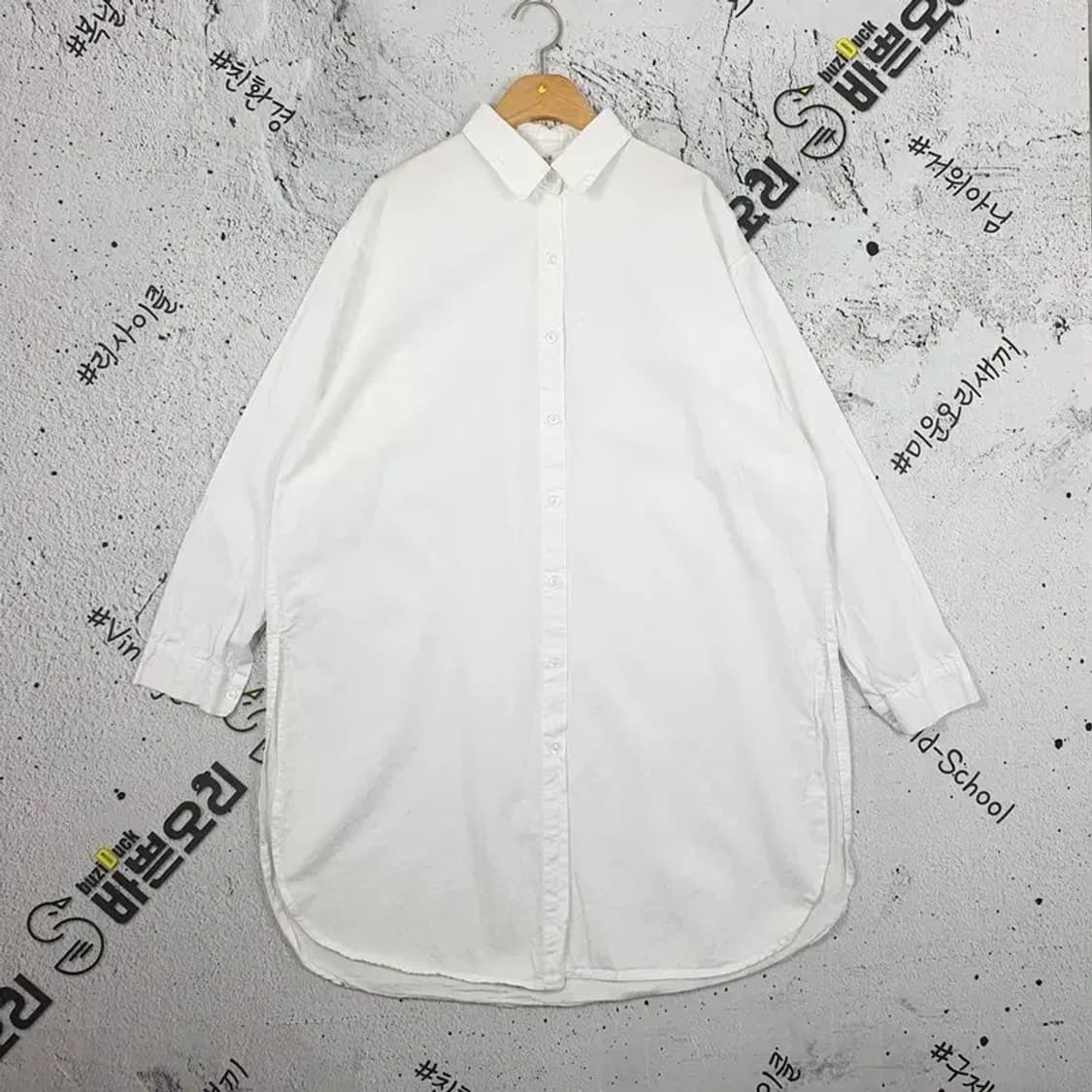 지오 G.O 여성 셔츠 원피스 화이트 1100155 상품이미지1