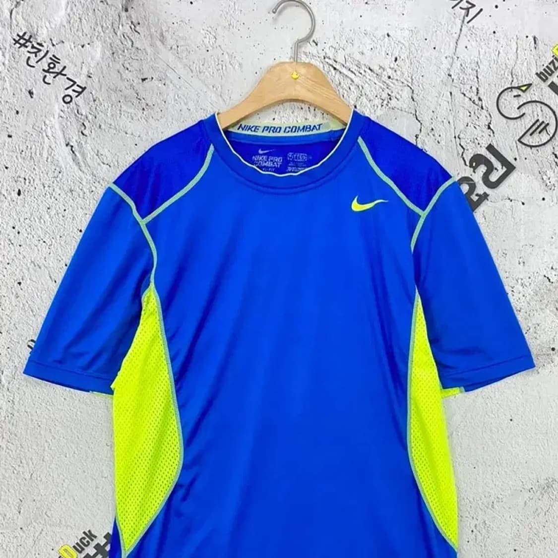 나이키 NIKE 기능성 프로컴뱃 반팔 티 블루 L 1000296 상품이미지4