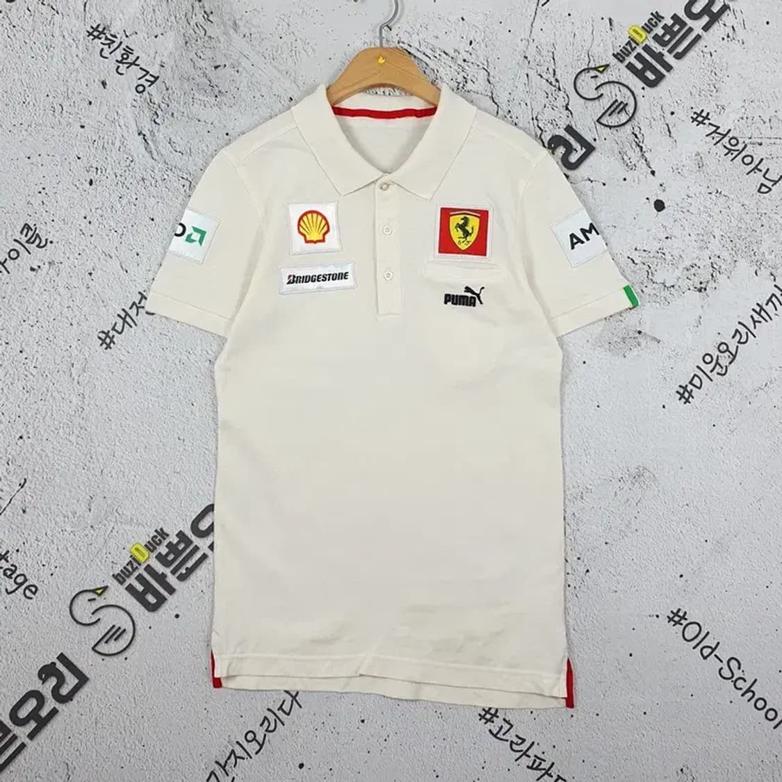 퓨마 PUMA 페라리 와펜 반팔 카라티 크림 90 1000405 상품이미지1