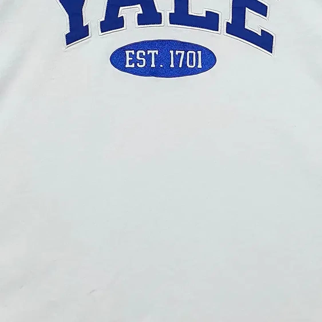 예일 YALE 아메카지 자수로고 반팔 티 화이트 L 1000437 상품이미지5