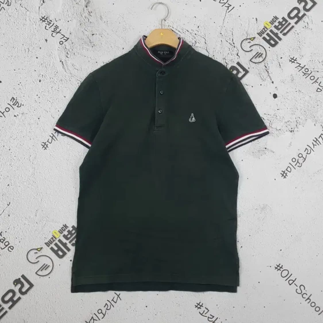 빈폴 반팔 숏카라 티셔츠 그린 100(95) 1000440 상품이미지1