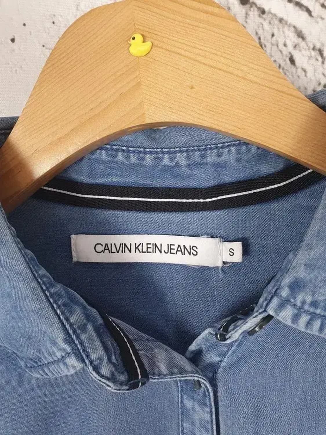 캘빈클라인 CK 오버핏 데님 셔츠 블루 S 1100285 상품이미지8