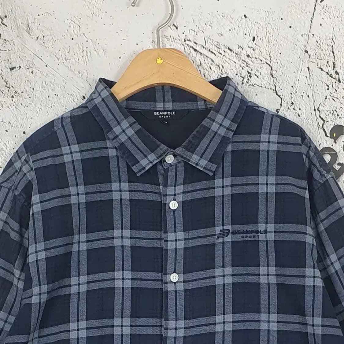 빈폴 BEANPOLE 긴팔 셔츠 남방 네이비 타탄 110 1100286 상품이미지4