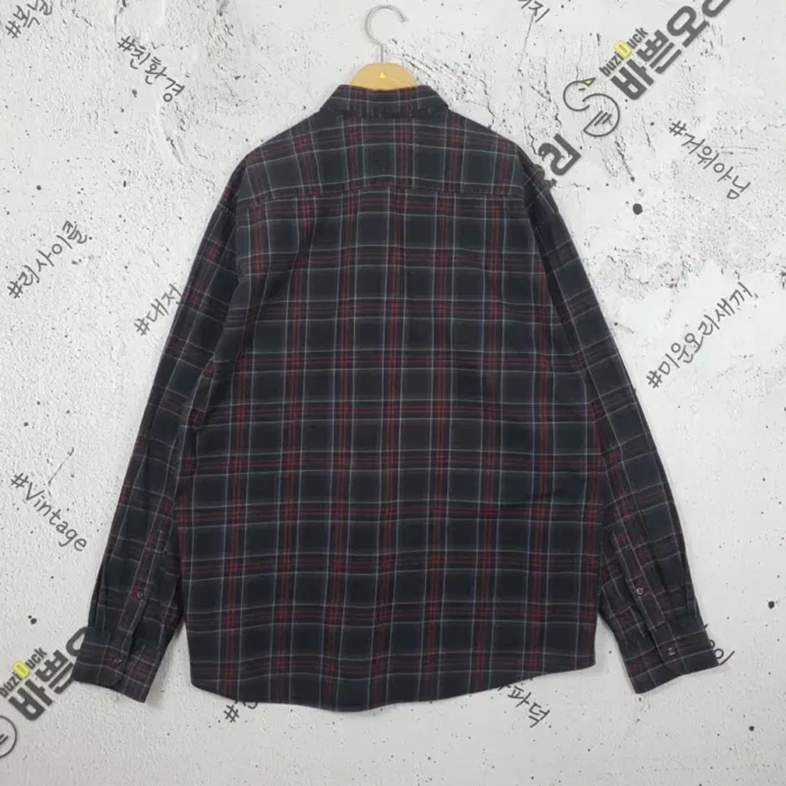 타미힐피거 TOMMY 긴팔 남방 셔츠 네이비 타탄 XL 1100287 상품이미지2