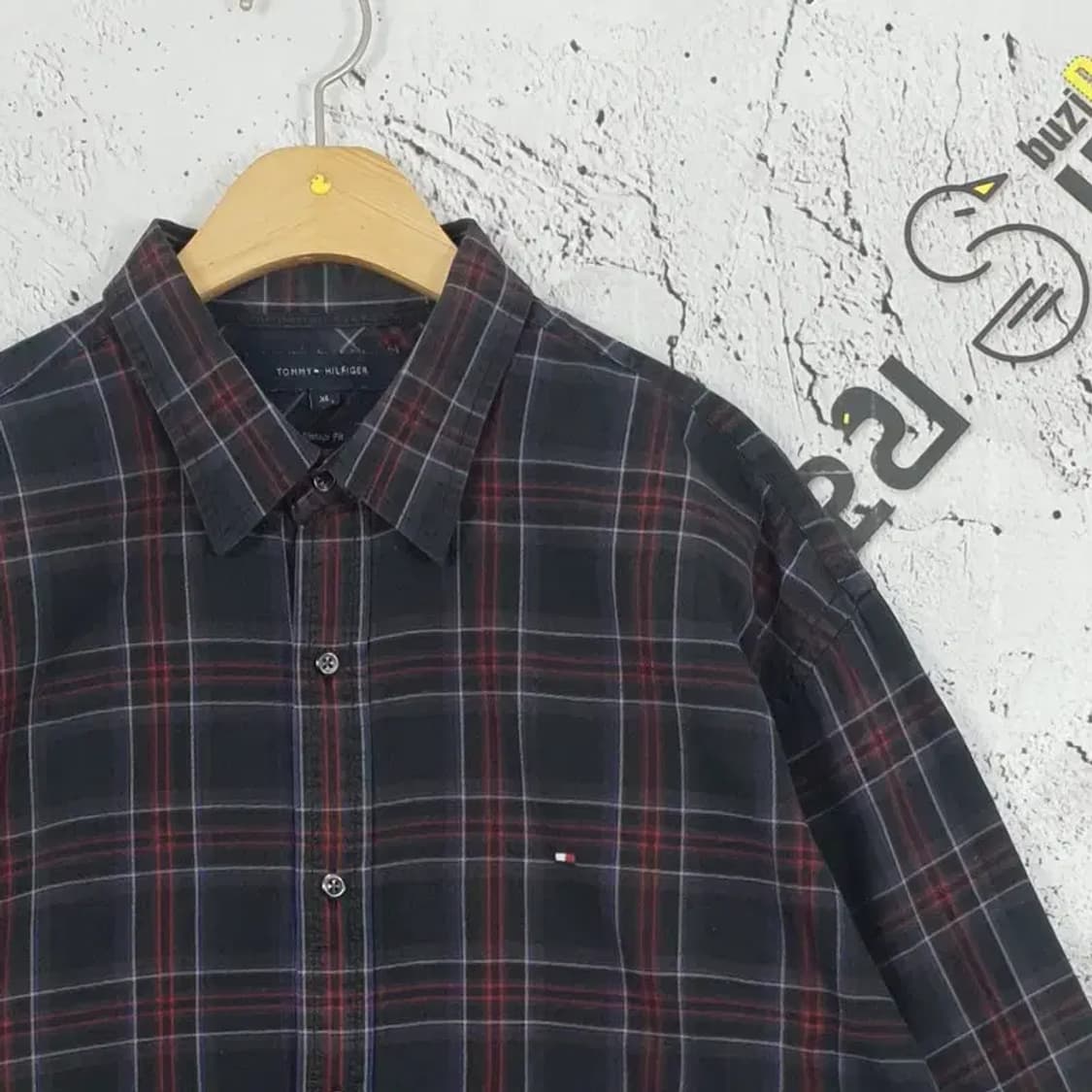 타미힐피거 TOMMY 긴팔 남방 셔츠 네이비 타탄 XL 1100287 상품이미지4