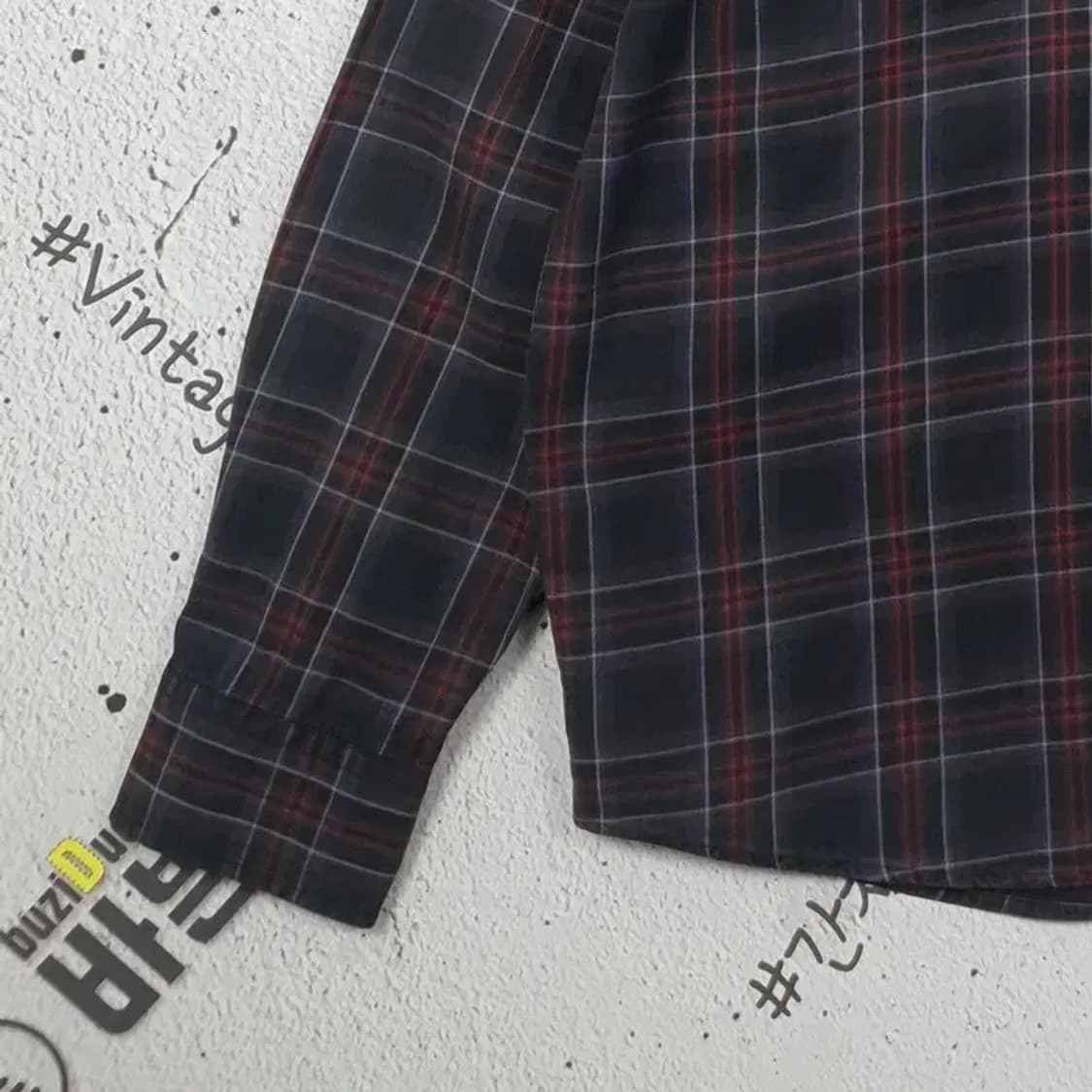 타미힐피거 TOMMY 긴팔 남방 셔츠 네이비 타탄 XL 1100287 상품이미지5