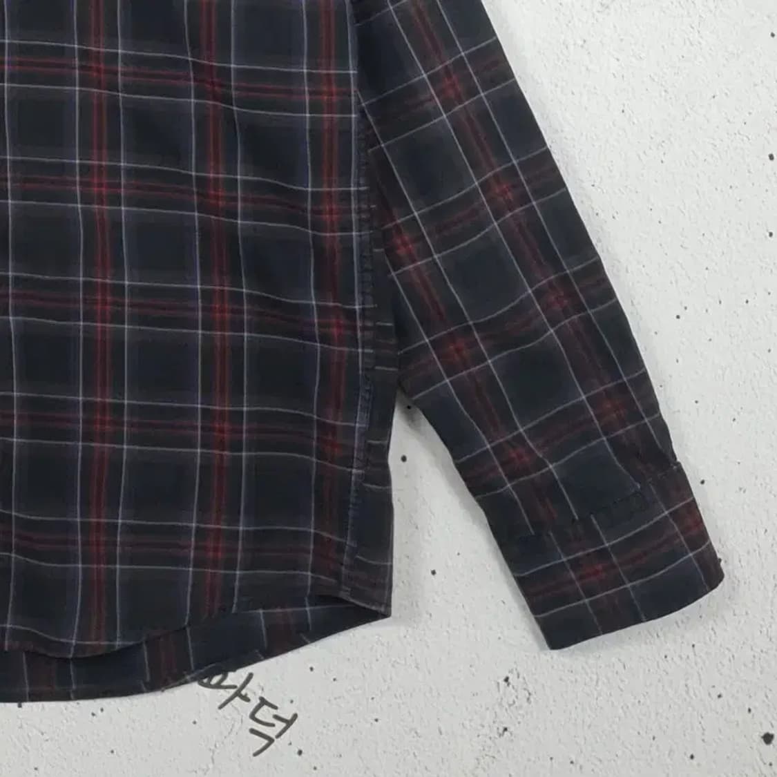 타미힐피거 TOMMY 긴팔 남방 셔츠 네이비 타탄 XL 1100287 상품이미지6