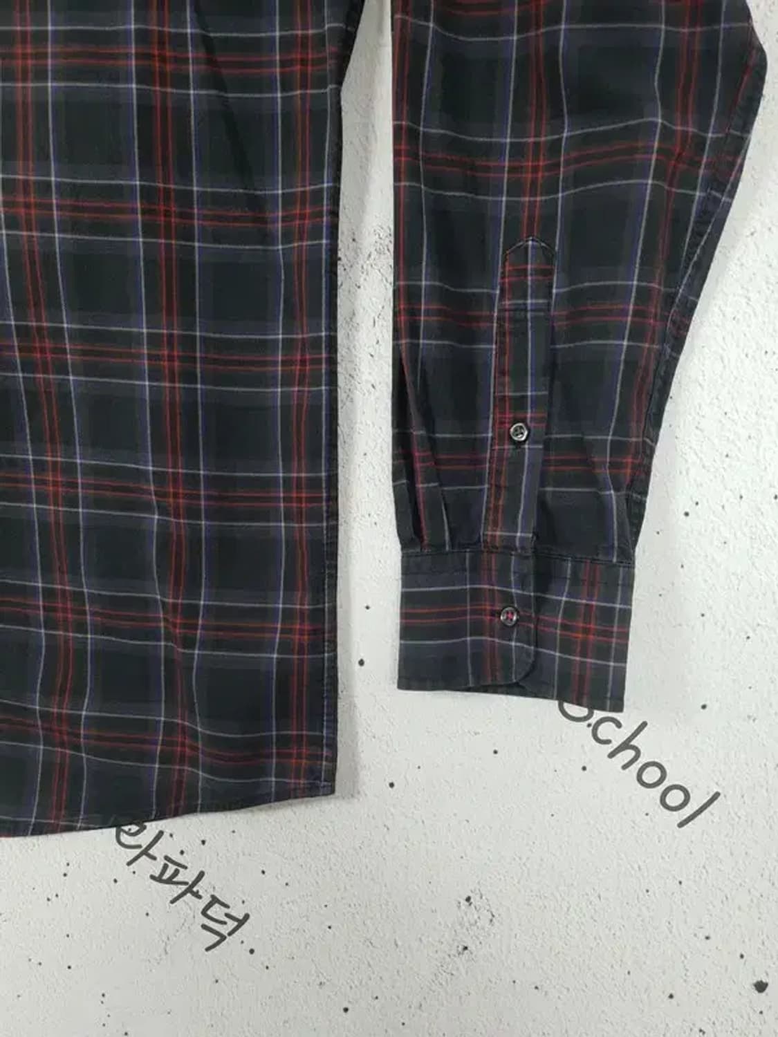 타미힐피거 TOMMY 긴팔 남방 셔츠 네이비 타탄 XL 1100287 상품이미지8